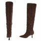 Damen Overknee-Stiefel - brownsuede