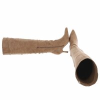 Damen Overknee-Stiefel - khakisuede