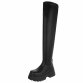 Damen Overknee-Stiefel - black