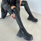 Damen Overknee-Stiefel - black
