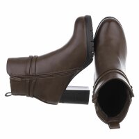 Damen High-Heel Stiefeletten - taupe