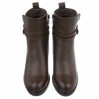 Damen High-Heel Stiefeletten - taupe