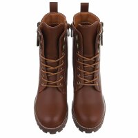 Damen Schnürstiefeletten - camel