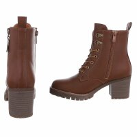 Damen Schnürstiefeletten - camel