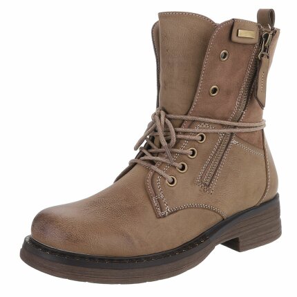 Damen Schnürstiefeletten - khaki