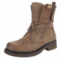 Damen Schnürstiefeletten - khaki