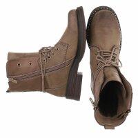 Damen Schnürstiefeletten - khaki