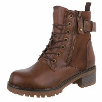 Damen Schnürstiefeletten - camel