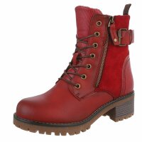 Damen Schnürstiefeletten - red