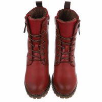 Damen Schnürstiefeletten - red