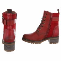Damen Schnürstiefeletten - red