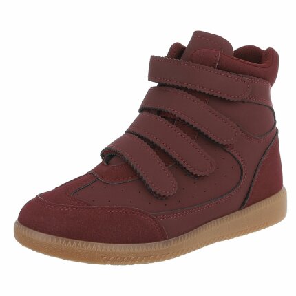 Damen Keilabsatz-Sneakers - wine