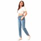 Damen High Waist Jeans von Laulia - blue