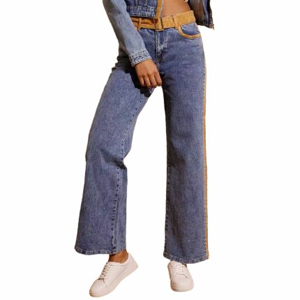 Damen High Waist Jeans von Laulia - blue