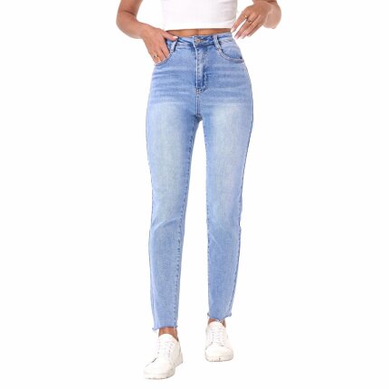 Damen High Waist Jeans von Laulia - blue