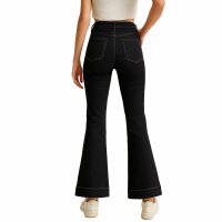 Damen Bootcut Jeans von Laulia - black