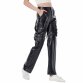 Damen Hose in Lederoptik von Laulia - black