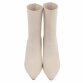 Damen High-Heel Stiefeletten - beige
