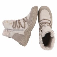 Damen Schnürstiefeletten - beige
