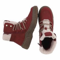 Damen Schnürstiefeletten - wine