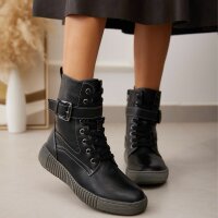 Damen Schnürstiefeletten - black