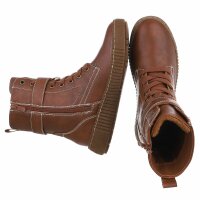 Damen Schnürstiefeletten - camel