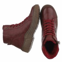 Damen Schnürstiefeletten - wine