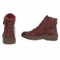Damen Schnürstiefeletten - wine