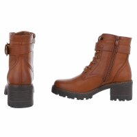 Damen Schnürstiefeletten - camel