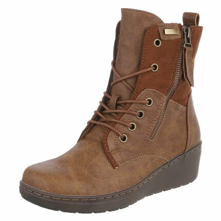 Damen Schnürstiefeletten - camel