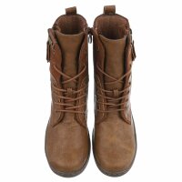 Damen Schnürstiefeletten - camel