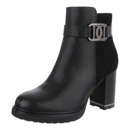 Damen High-Heel Stiefeletten - black