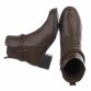 Damen High-Heel Stiefeletten - khaki