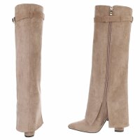 Damen High-Heel Stiefel - khaki