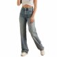 Damen High Waist Jeans von Laulia - blue