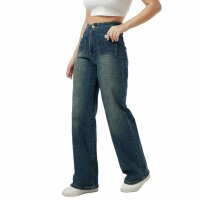 Damen Relaxed Fit Jeans von Laulia - blue