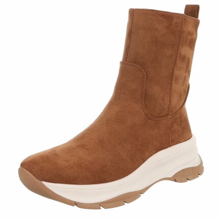 Damen High-Sneakers - camel