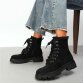 Damen Schnürstiefeletten - black