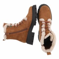 Damen Schnürstiefeletten - camel