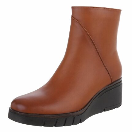 Damen Keilstiefeletten - camel