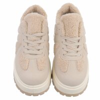 Damen Low-Sneakers - beige