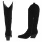 Damen Western- & Bikerboots - blacksuede