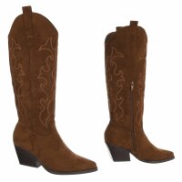 Damen Western- & Bikerboots - lbrownsuede