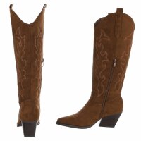 Damen Western- & Bikerboots - lbrownsuede