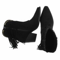 Damen Western- & Bikerboots - blacksuede