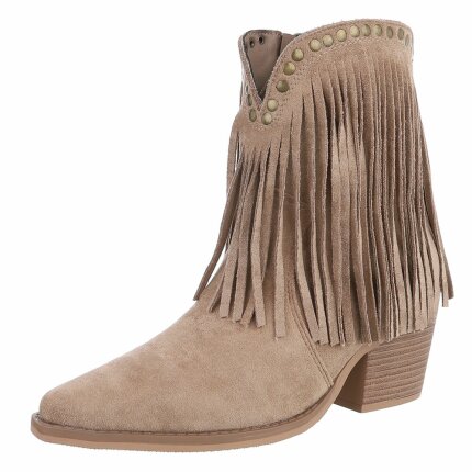 Damen Western- & Bikerboots - khakisuede
