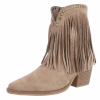 Damen Western- & Bikerboots - khakisuede