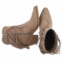 Damen Western- & Bikerboots - khakisuede