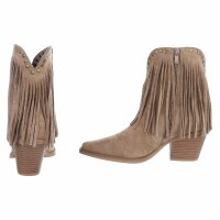 Damen Western- & Bikerboots - khakisuede