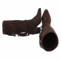 Damen Western- & Bikerboots - brownsuede